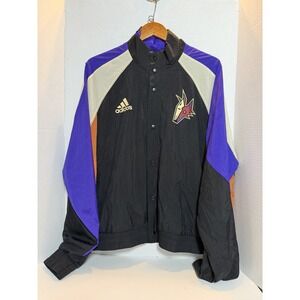 Arizona Coyotes Adidas Black Reverse Retro Full-Snap Button Jacket Men's XL